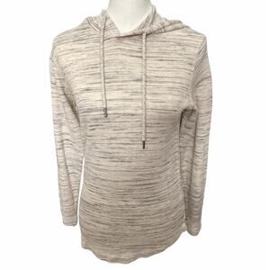 Trademark Company Eighty One Long Sleeve Hooded top Gray Cream | Medium